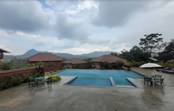 swimming pool lounge area