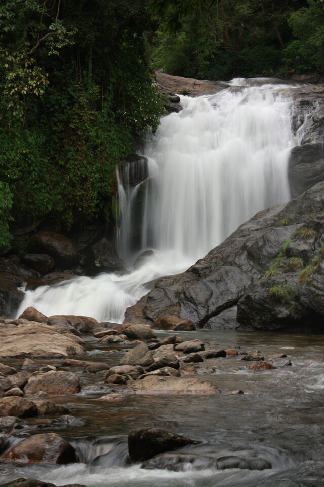 Lakkom waterfalls close up picture