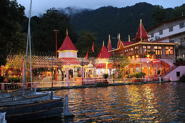 Naina Devi Temple- at night view