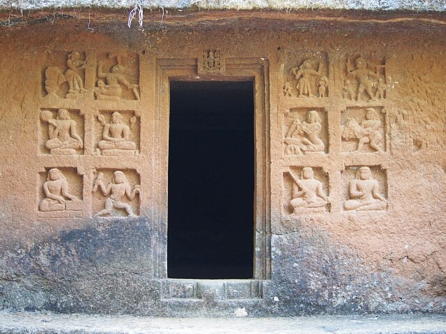 Panhalekaji Caves inscription view