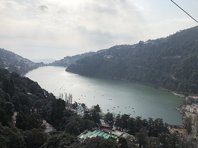 The snow view point- Nainital lake from the peak