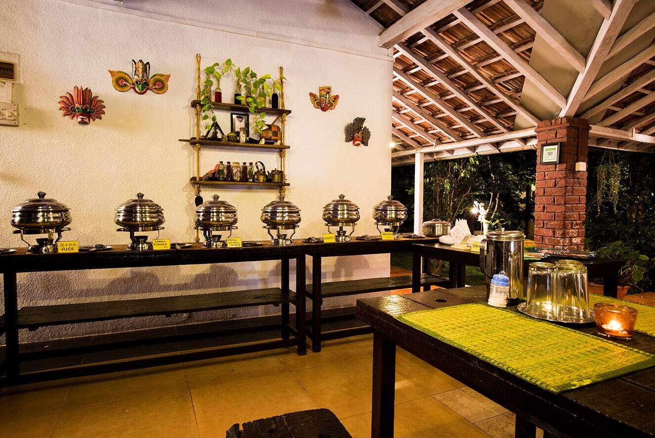 Resorts in konkan, maharashtra- the cottage homestay dining area view