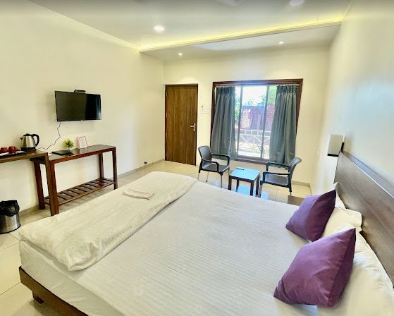 Private beach resorts in india: dapoli beachside escape bedroom view