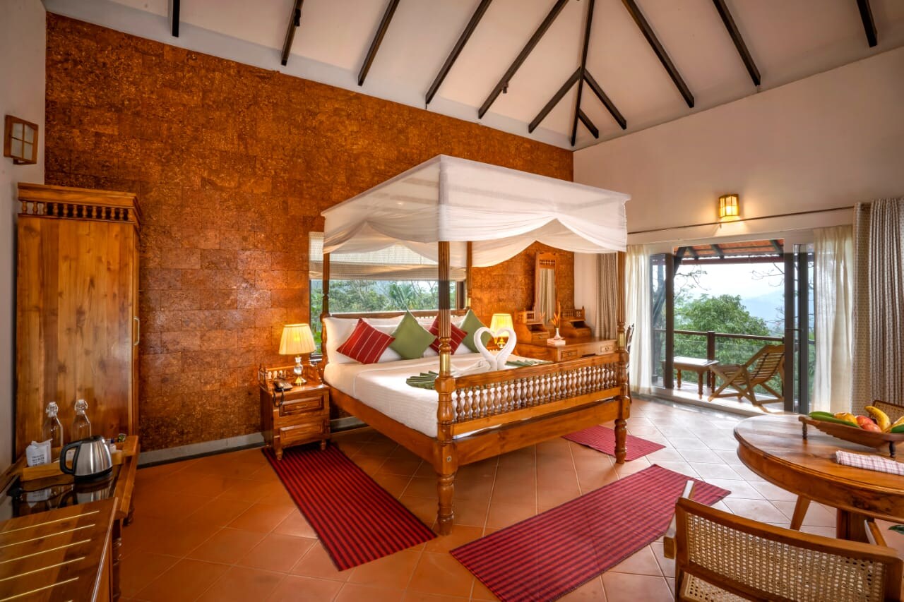 Wayanad mist getaway bedroom view