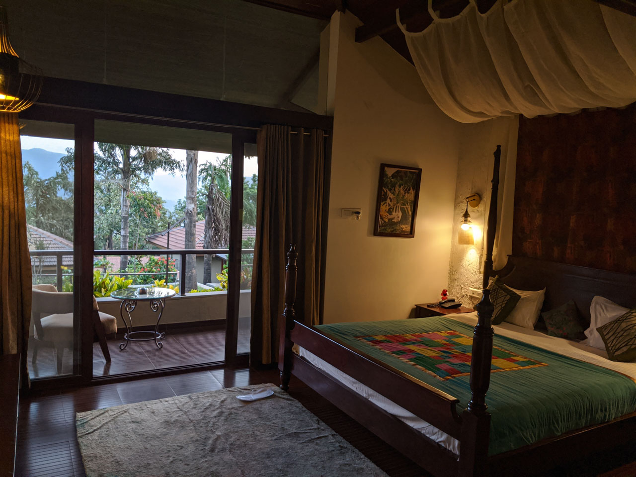 Best resorts near Pune in monsoon: mountain resort bedroom view