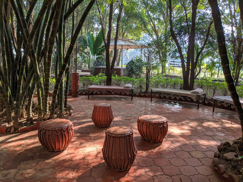 farm stay in Panchgani- dining area view