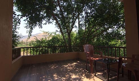 farm stay in Panchgani- balcony