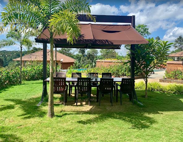 view of the gazebo inside the property for a chill afternoon