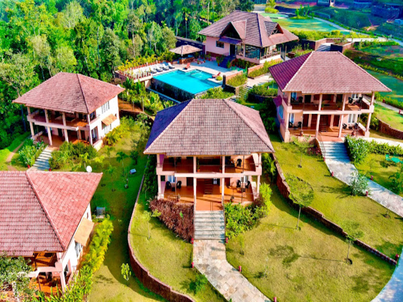 Sakleshpur resort for family- top view of the property