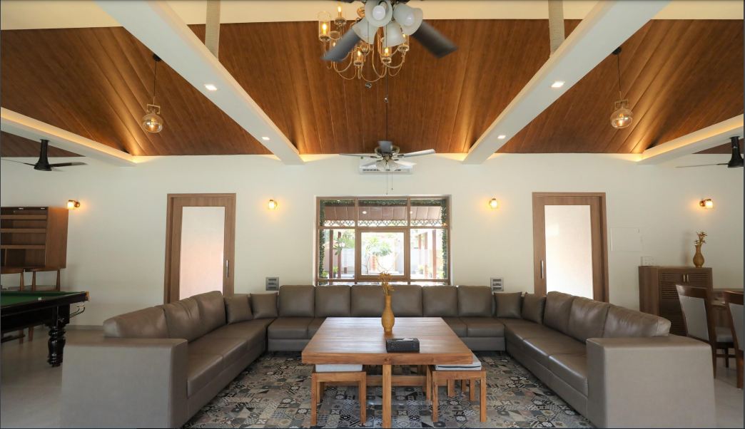 Privy Stays JK Villa Alibaug, Spacious living room to relax and lounge in