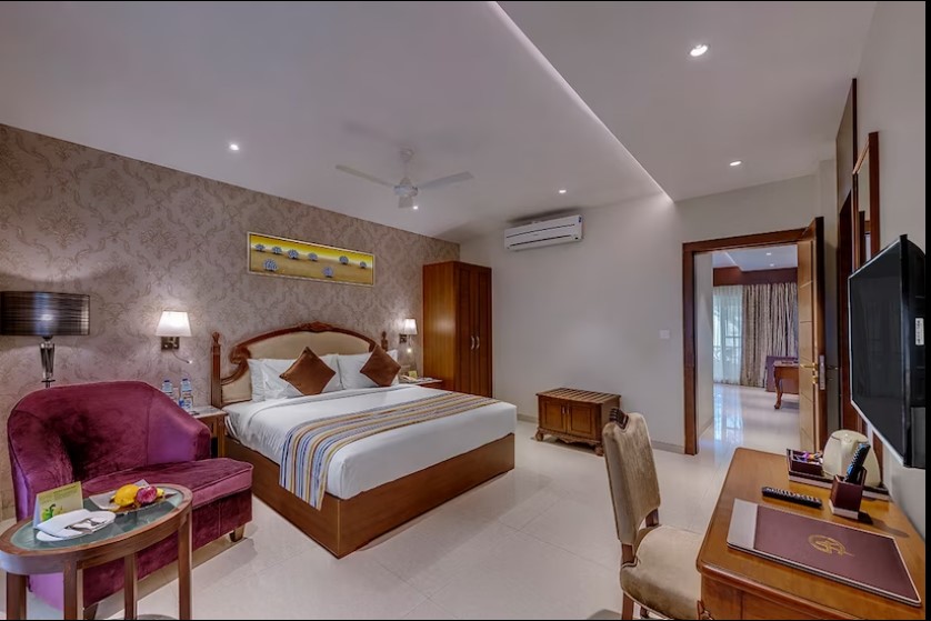 Resorts For Corporate Outing Near Pune: A Royal Shelter bedroom view