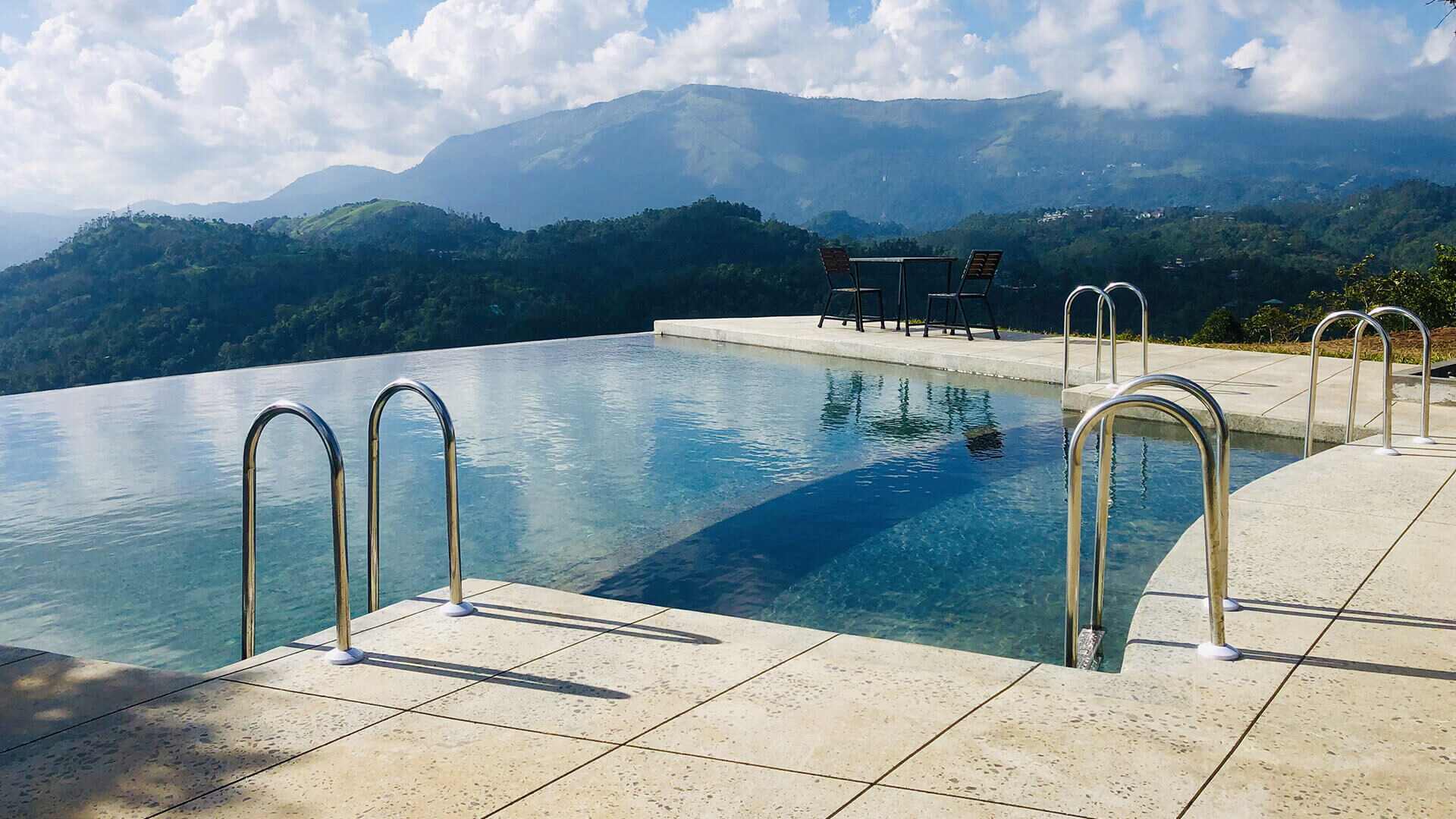 Honeymoon Resorts In India- Munnar SkyKite Resort pool view