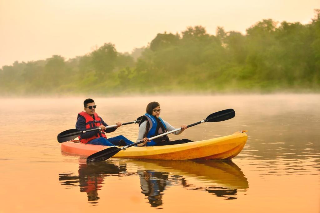 Boating at the Luxury Plantation Stay in Kharivali