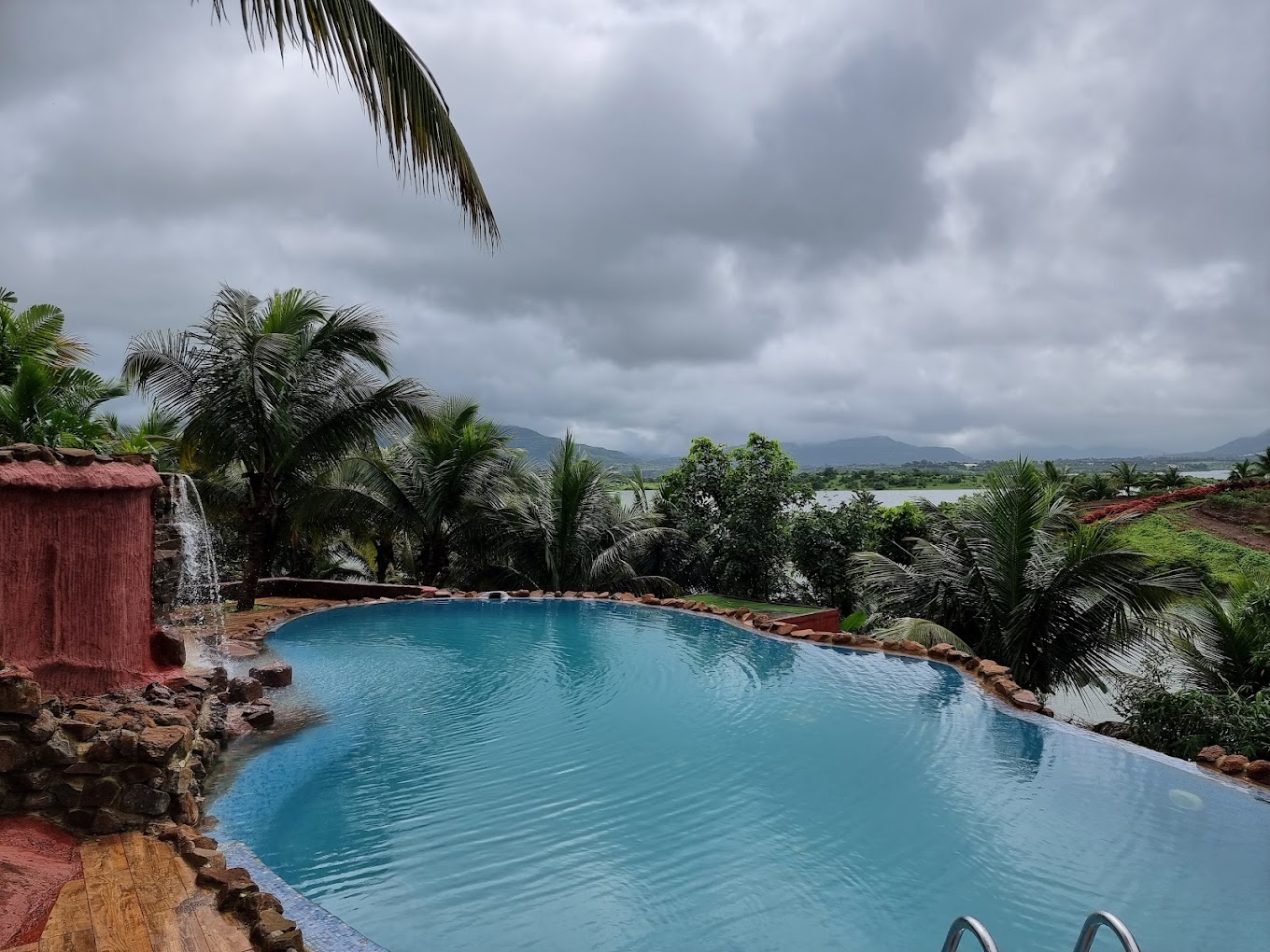 Swimming pool at the Nature Holistic Wellness Retreat In Lonavala.