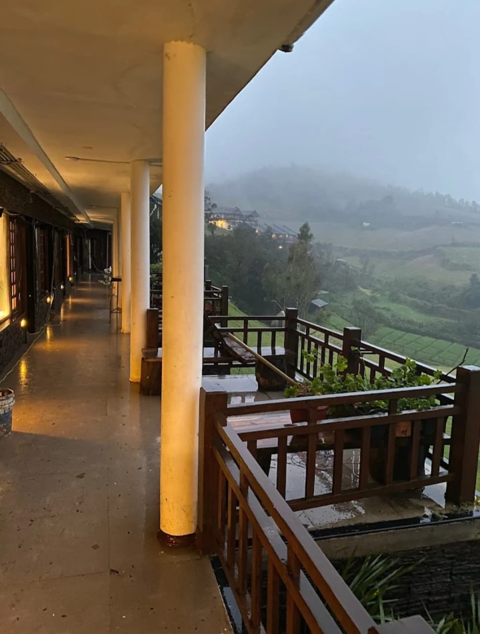 Spacious balcony at the Nilgiri Nature Farm Stay, one of the best boutique resorts in Ooty