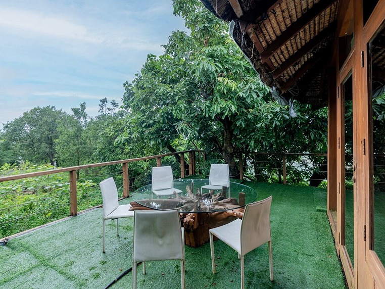 Private pool villas near Mumbai-Mountain View Hideaway balcony view