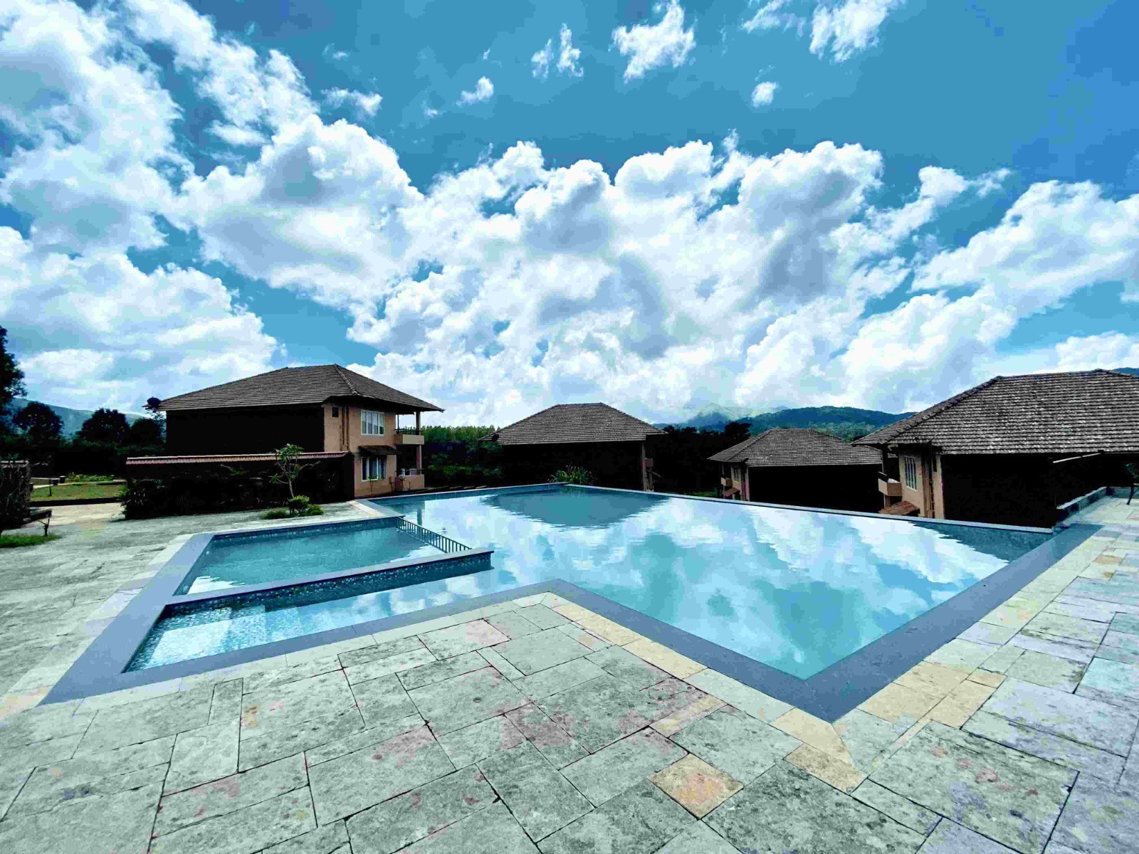 forest resorts near Bangalore: Sakleshpur Plantation Resort pool view
