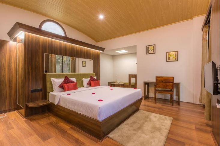 Luxurious Staycations Near Bangalore-The Nature Haven bedroom view