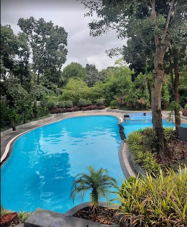 Luxurious Staycations Near Bangalore-The Nature Haven swimming pool view