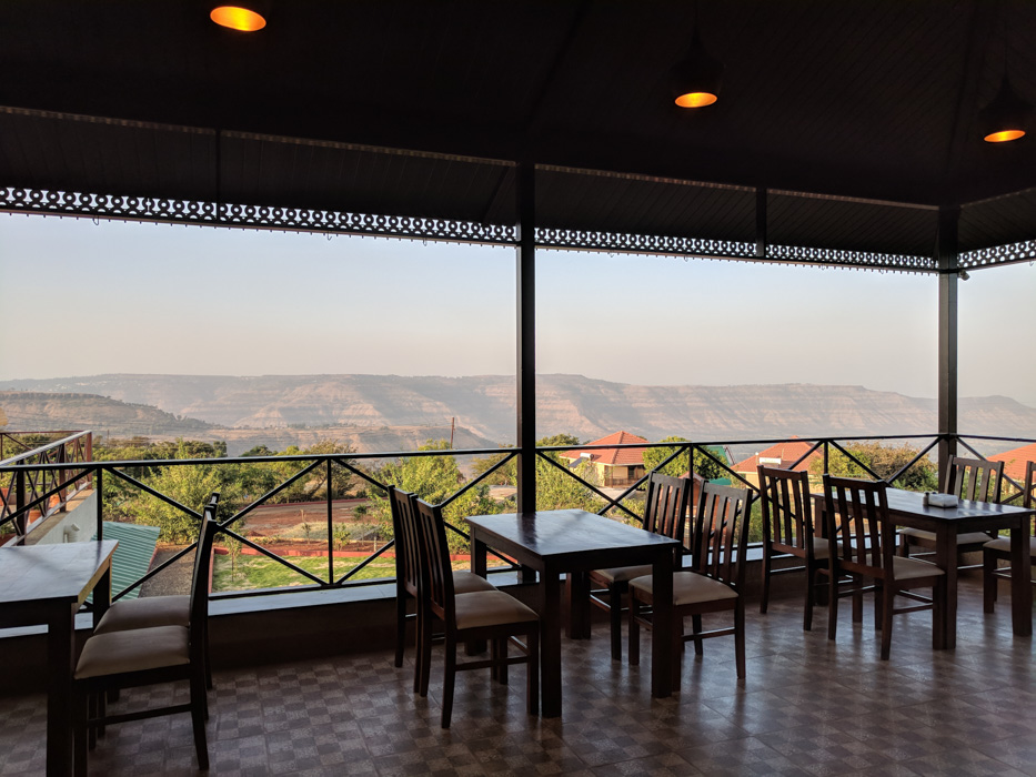 Resort In Mahabaleshwar With Infinity Pool- The Countryside Stay view from the in-house restaurant