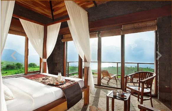 The Tranquil Oasis bedroom view with balcony