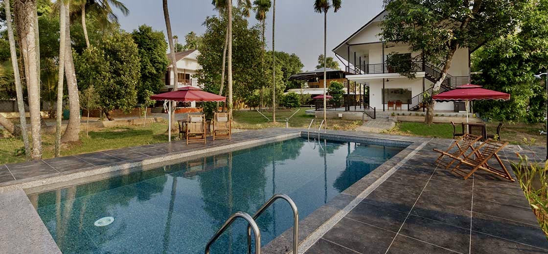 staycation in Kochi-Wellness Ayurveda Retreat swimming pool view