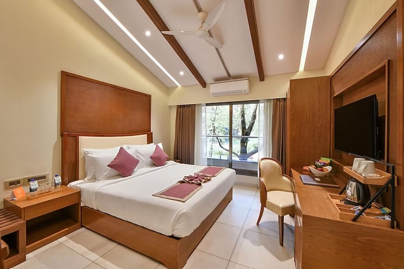 Resorts in Lonavala with best views- Woodland zinc trek bedroom view