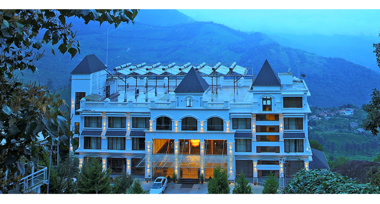 front view of the Misty Highland Hill Retreat, one of the best monsoon getaways in Kerala