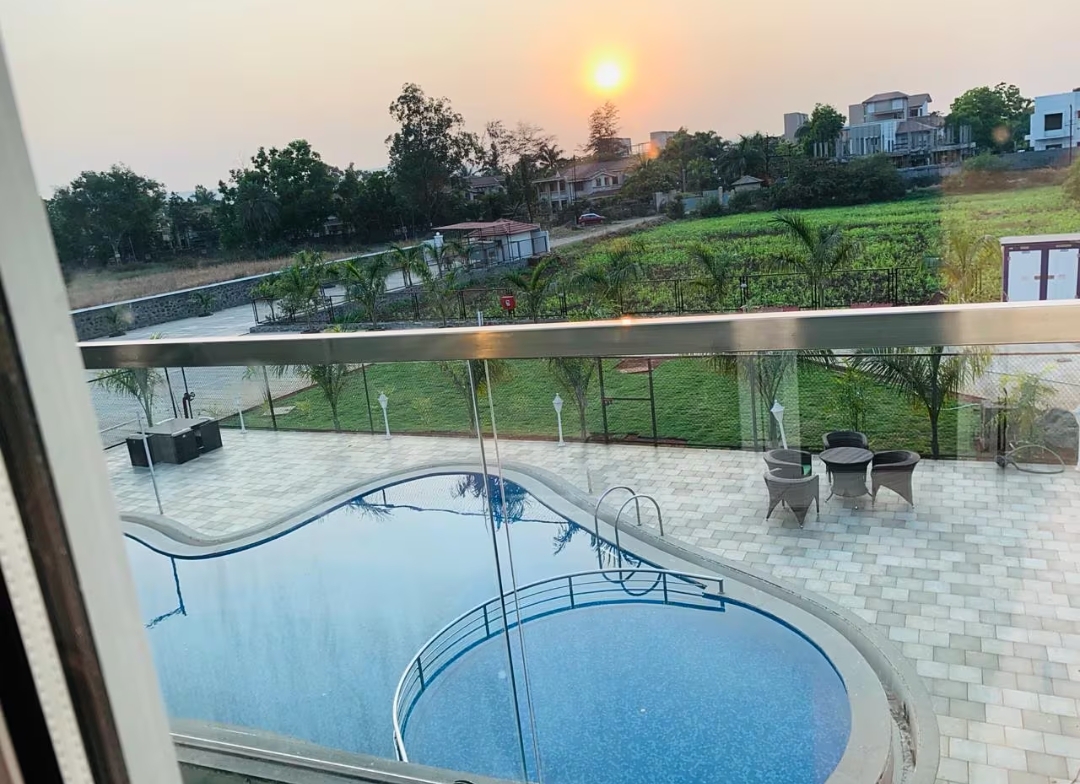 outdoor swimming pool at the Serene Escapade Retreat