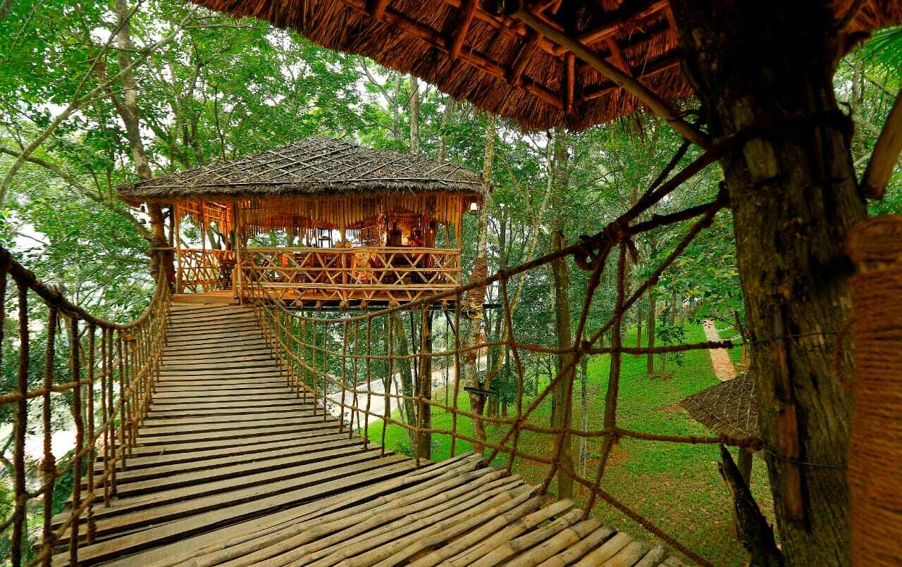 treehouse at A Green Stay, one of the best monsoon getaways in Kerala