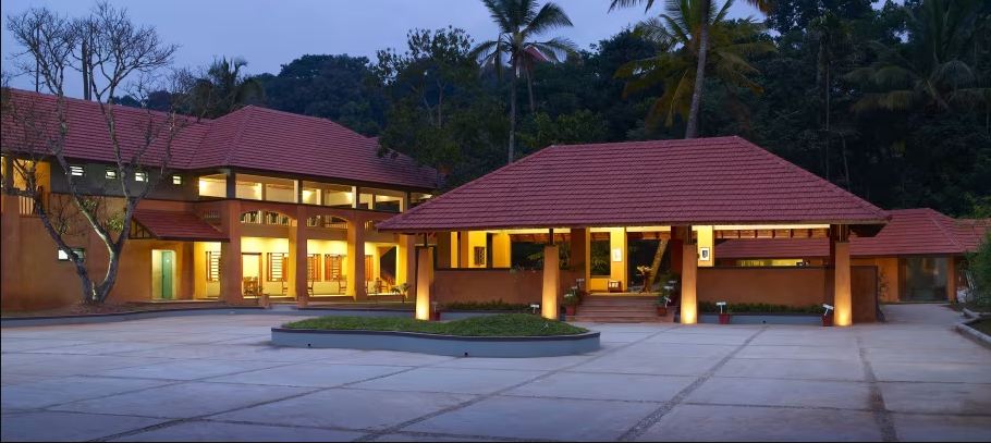 exteriors of the Thekkady Wildlife Escape, one of the best monsoon getaways in Kerala